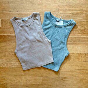 Zara Crop Top Tank Tops